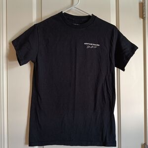 Heritage Racing Black Men's T-Shirt. Lewis Hamilton. Size Small